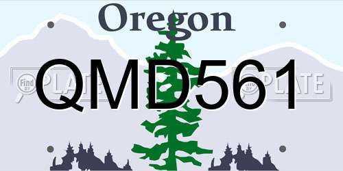 QMD561 Oregon License Plate