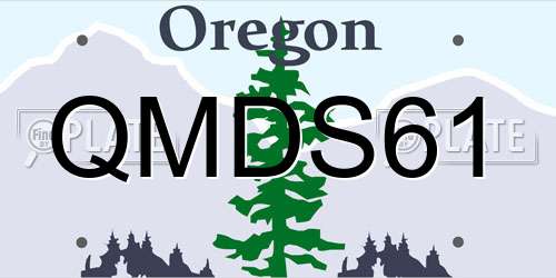 QMDS61 Oregon License Plate