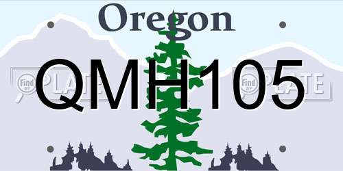 QMH105 Oregon License Plate