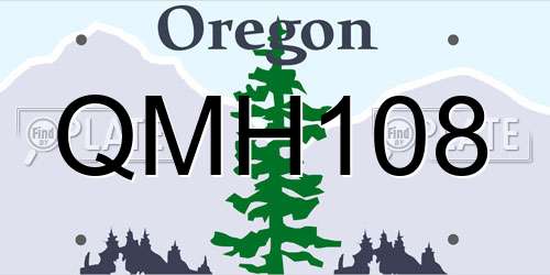 QMH108 Oregon License Plate