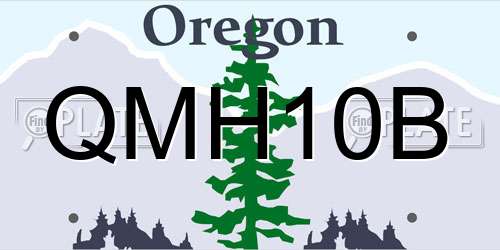 QMH10B Oregon License Plate