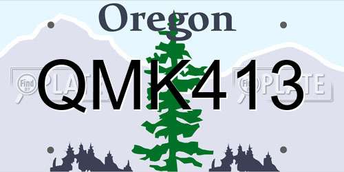 QMK413 Oregon License Plate