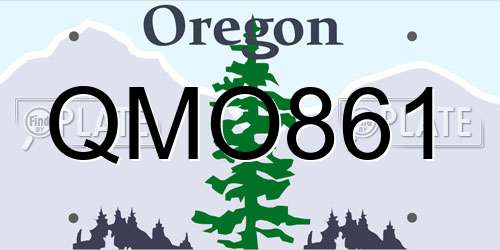 QMO861 Oregon License Plate