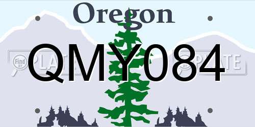 QMY084 Oregon License Plate