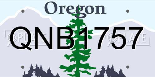 QNB1757 Oregon License Plate