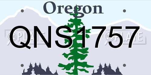 QNS1757 Oregon License Plate