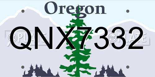 QNX7332 Oregon License Plate