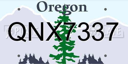 QNX7337 Oregon License Plate