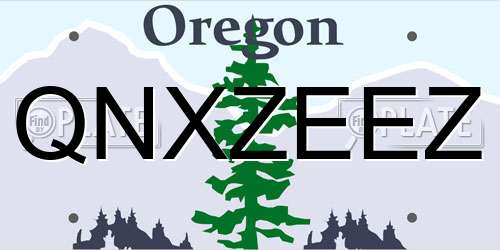 QNXZEEZ Oregon License Plate