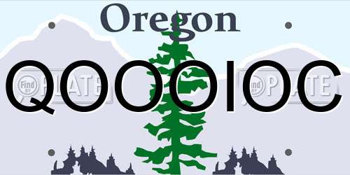QOOOIOC Oregon License Plate
