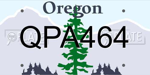 QPA464 Oregon License Plate