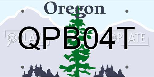 QPB04T Oregon License Plate
