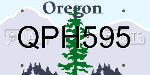 QPH595 Oregon License Plate