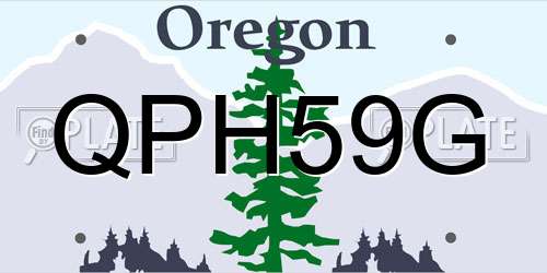 QPH59G Oregon License Plate