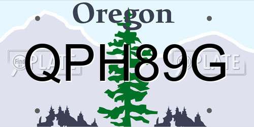 QPH89G Oregon License Plate