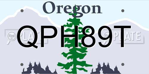 QPH89T Oregon License Plate