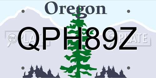 QPH89Z Oregon License Plate