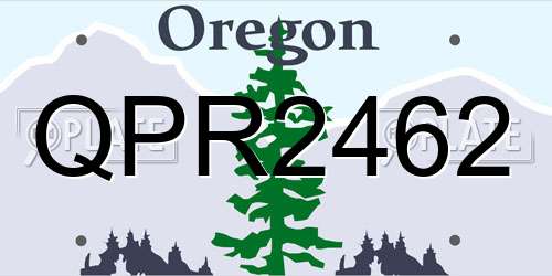 QPR2462 Oregon License Plate