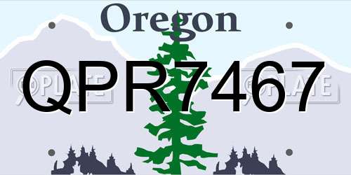 QPR7467 Oregon License Plate