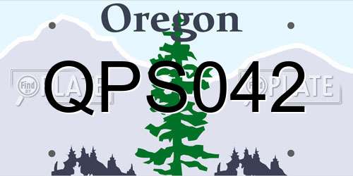 QPS042 Oregon License Plate