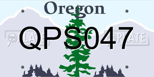 QPS047 Oregon License Plate