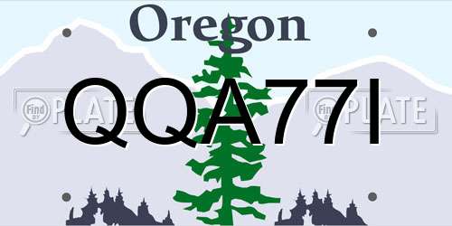 QQA77I Oregon License Plate