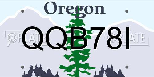 QQB78I Oregon License Plate