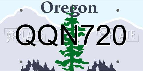QQN720 Oregon License Plate