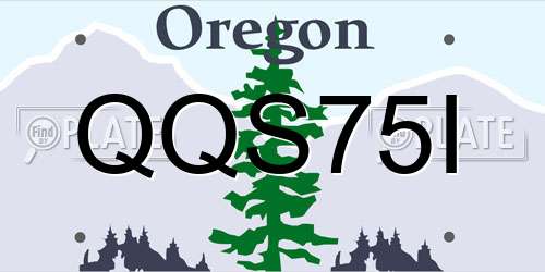 QQS75I Oregon License Plate