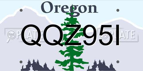 QQZ95I Oregon License Plate