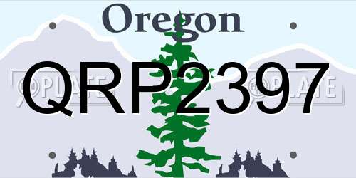 QRP2397 Oregon License Plate