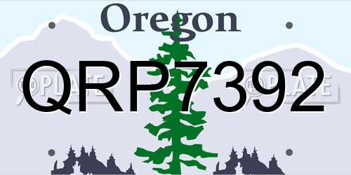 QRP7392 Oregon License Plate