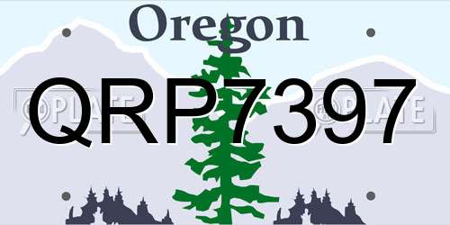 QRP7397 Oregon License Plate