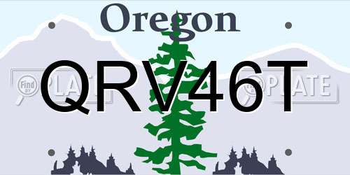 QRV46T Oregon License Plate