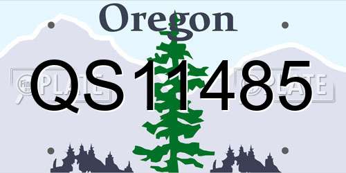 QS11485 Oregon License Plate