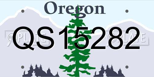 QS15282 Oregon License Plate