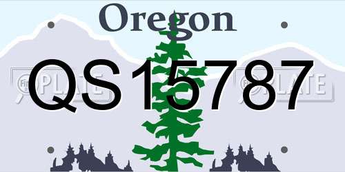 QS15787 Oregon License Plate
