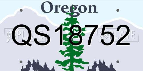 QS18752 Oregon License Plate