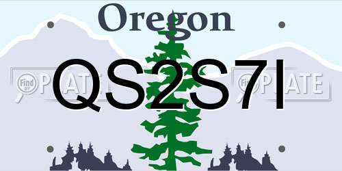 QS2S7I Oregon License Plate