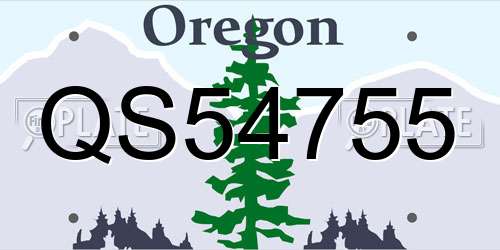QS54755 Oregon License Plate