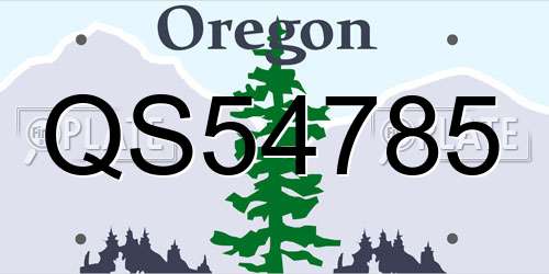 QS54785 Oregon License Plate