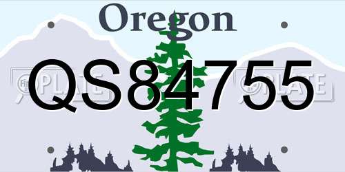 QS84755 Oregon License Plate
