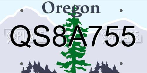 QS8A755 Oregon License Plate