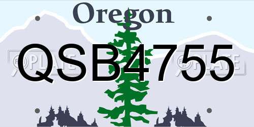 QSB4755 Oregon License Plate