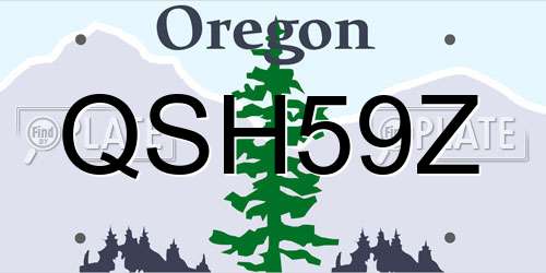 QSH59Z Oregon License Plate