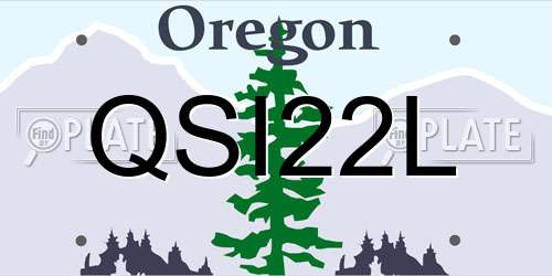 QSI22L Oregon License Plate