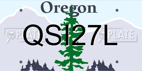 QSI27L Oregon License Plate