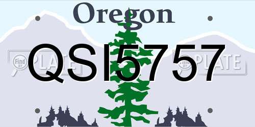 QSI5757 Oregon License Plate