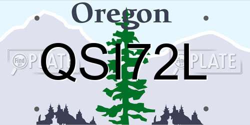 QSI72L Oregon License Plate