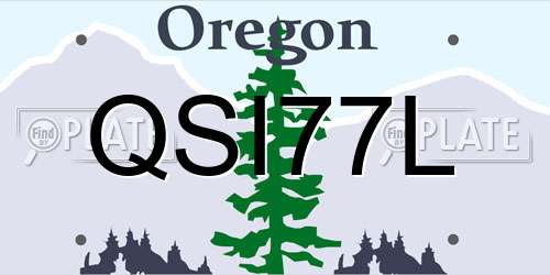QSI77L Oregon License Plate